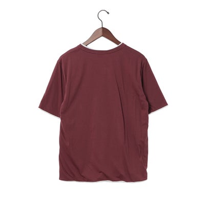 ドゥクラッセ DoCLASSE WレイヤークルーTシャツ （ボルドー）｜詳細画像