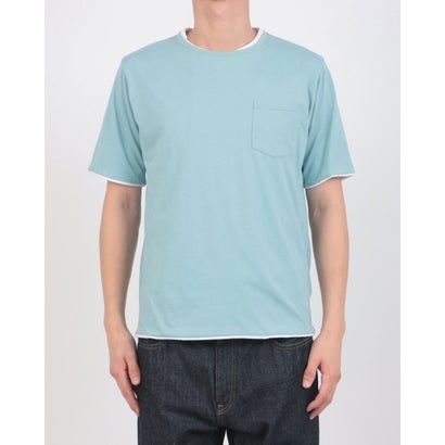 WレイヤークルーTシャツ （サックス）｜詳細画像