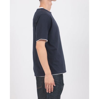 WレイヤークルーTシャツ （ネイビー）｜詳細画像