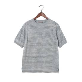 ランダムボーダーTシャツ （ブルーマルチ）
