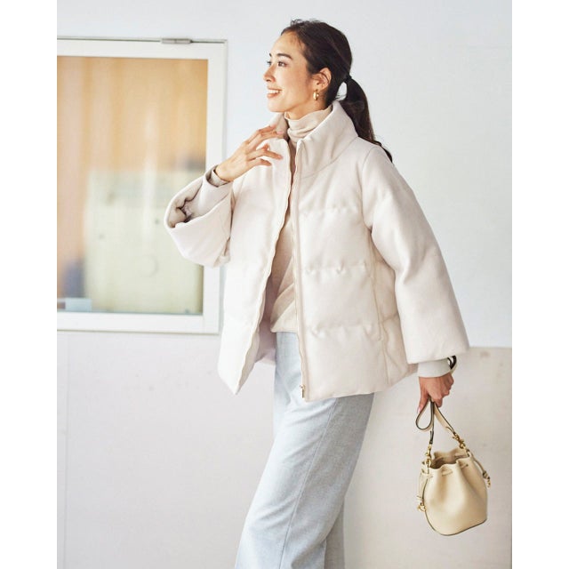 ウールライク・ダウンジャケット （エクルー）