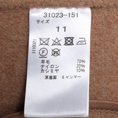 カシミヤ混ウールリバー・2WAYショートコート （ベージュ×ピンク）｜詳細画像