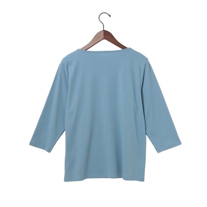 ドゥクラッセ DoCLASSE ボートネック／7分袖・ドゥクラッセTシャツ(58cm丈) （ライトオレンジ） （ライトオレンジ）｜詳細画像