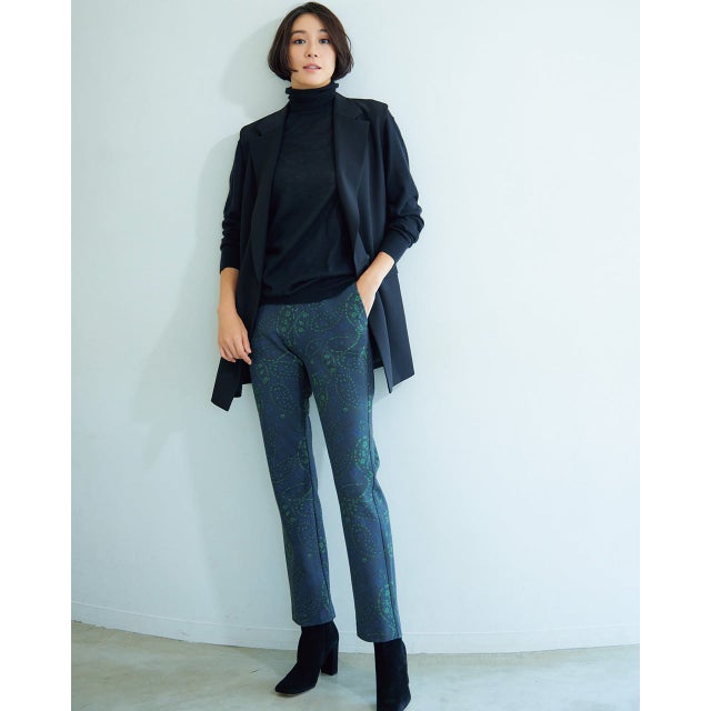 プレミアサーモN・スリムストレート68cm （ネイビーパターン） （ネイビーパターン）