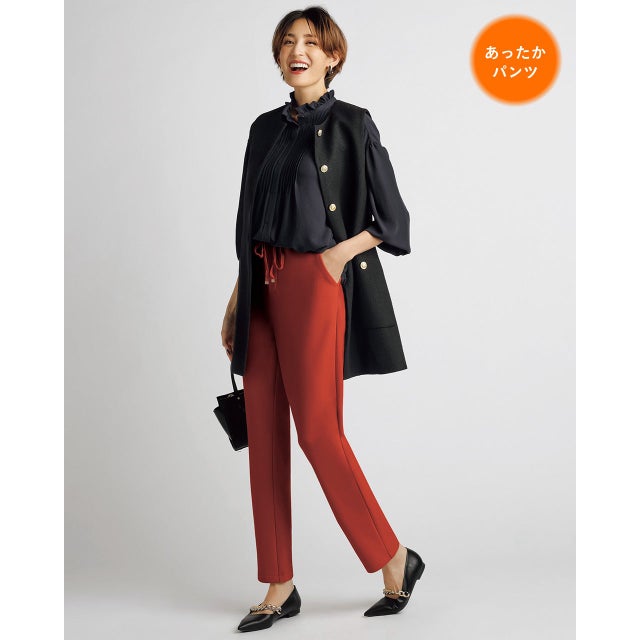裏起毛カットジョーゼット・テーパード68㎝ （コニャック） （コニャック）