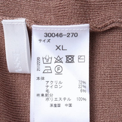 ドゥクラッセ DoCLASSE シフォン衿・総針編みハイネック （キャメル） （キャメル）｜詳細画像