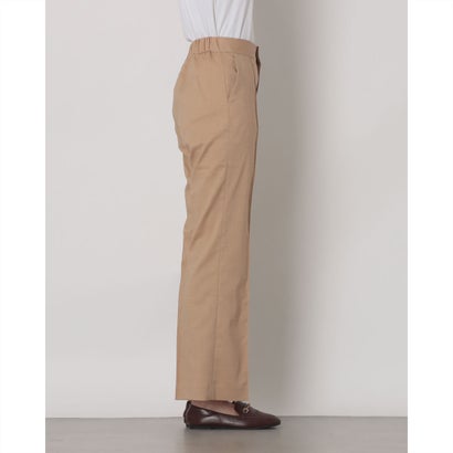 ドゥクラッセ DoCLASSE リネン混クールタッチ・ストレートパンツ／73cm （キャメル）｜詳細画像
