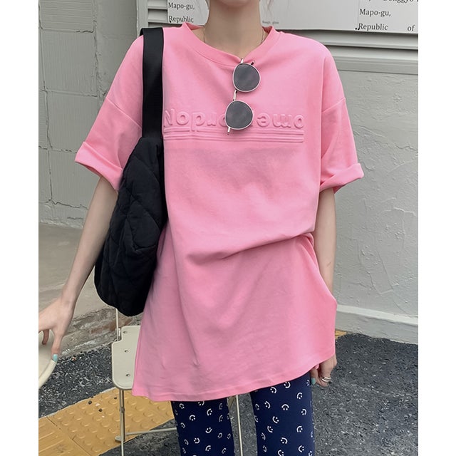 立体ロゴTシャツ （ピンク）