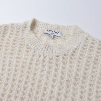 ラメ糸混すかし編みニット （WHITE）｜詳細画像