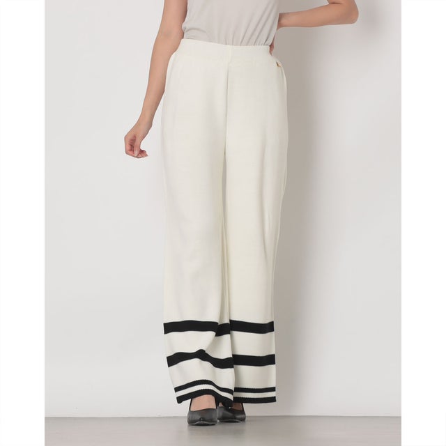 ラインポイントパンツ （WHITE×BLACK）