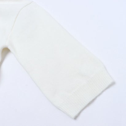 フロントスタッズポイントタートル5分袖ニットワンピース （WHITE）｜詳細画像