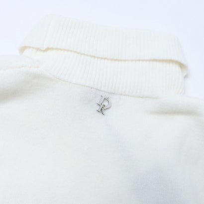 フロントスタッズポイントタートル5分袖ニットワンピース （WHITE）｜詳細画像