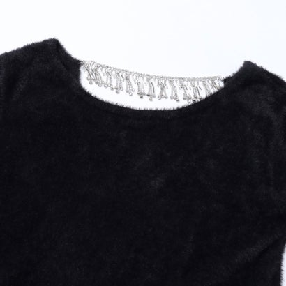 バックビジューポイントニットワンピース （BLACK）｜詳細画像
