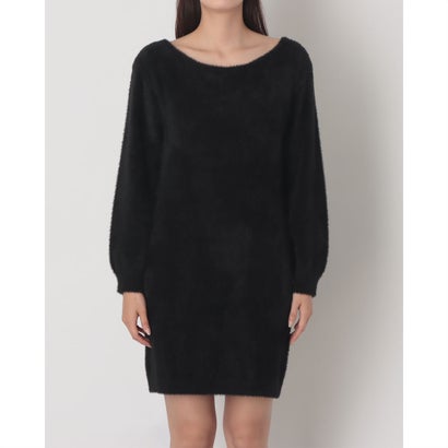 バックビジューポイントニットワンピース （BLACK）｜詳細画像