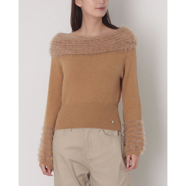 オフショルニット （BROWN）