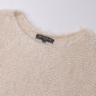 ファーリーヤーンスパンコール5分袖ニット （BEIGE）｜詳細画像