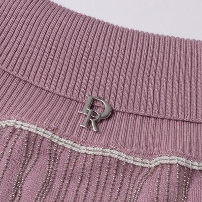 フリンジボールチェーンポイントオフショルニット （MAUVE PINK）｜詳細画像