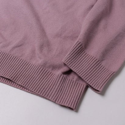 フリンジボールチェーンポイントオフショルニット （MAUVE PINK）｜詳細画像