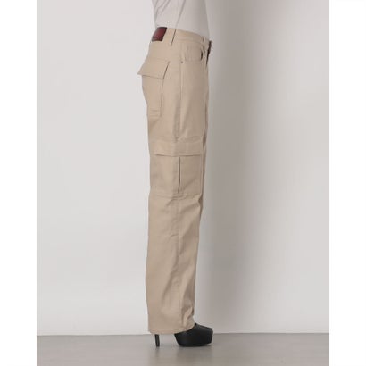 フェイクレザー加工カーゴパンツ （BEIGE）｜詳細画像