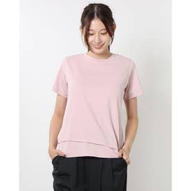 レディース フィットネス 半袖Tシャツ S/S LAYERED TEE DC722304 （ピンク）