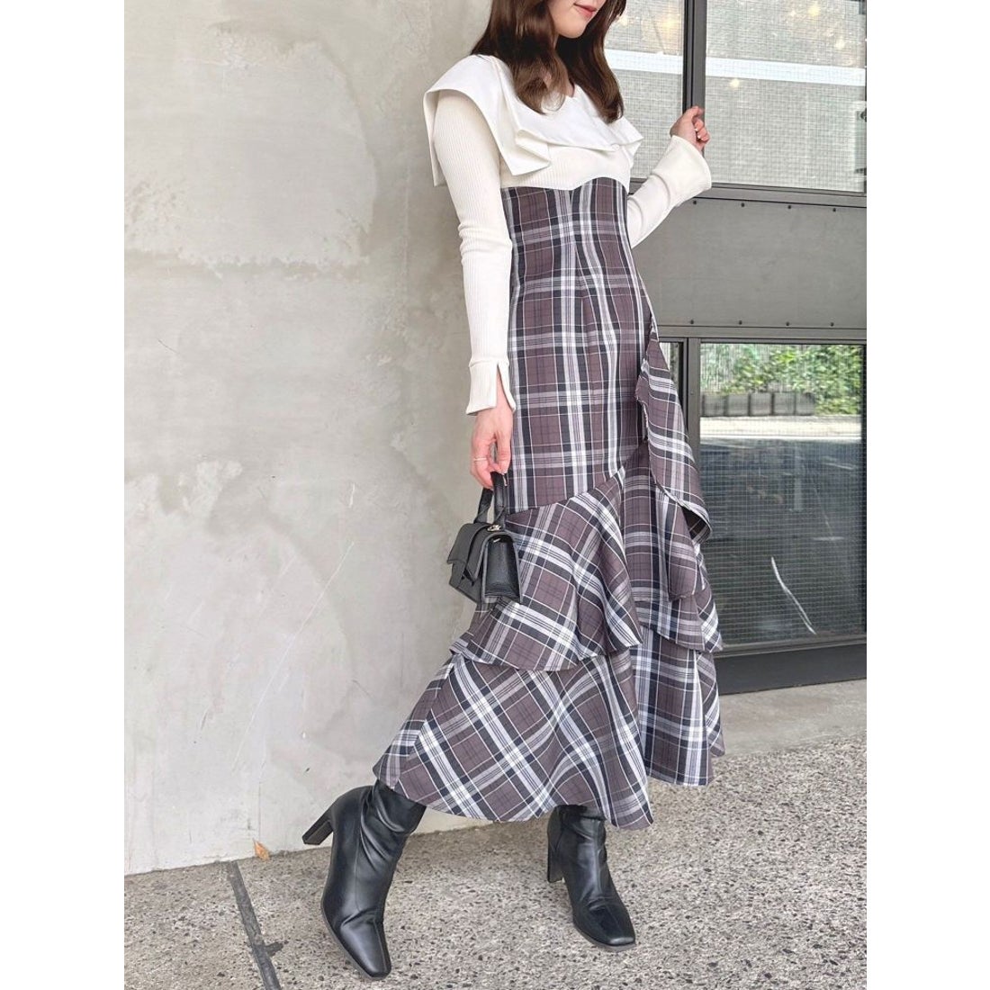 ダズリン dazzlin アシメマーメイドコルセットワンピース （オフ 