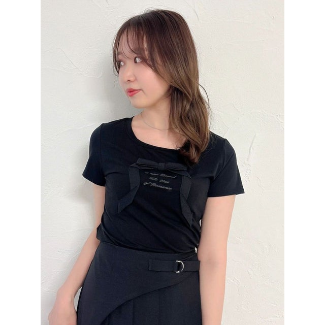 リボンディティールドッキングTシャツ （ブラック）
