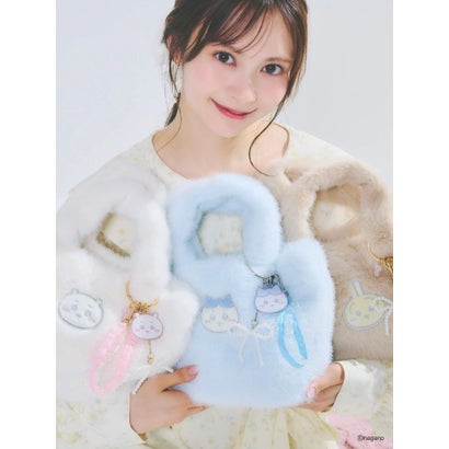 ダズリン dazzlin 【ちいかわ/dazzlin specialcollection】モコモコフリルバッグ （ブルー）｜詳細画像