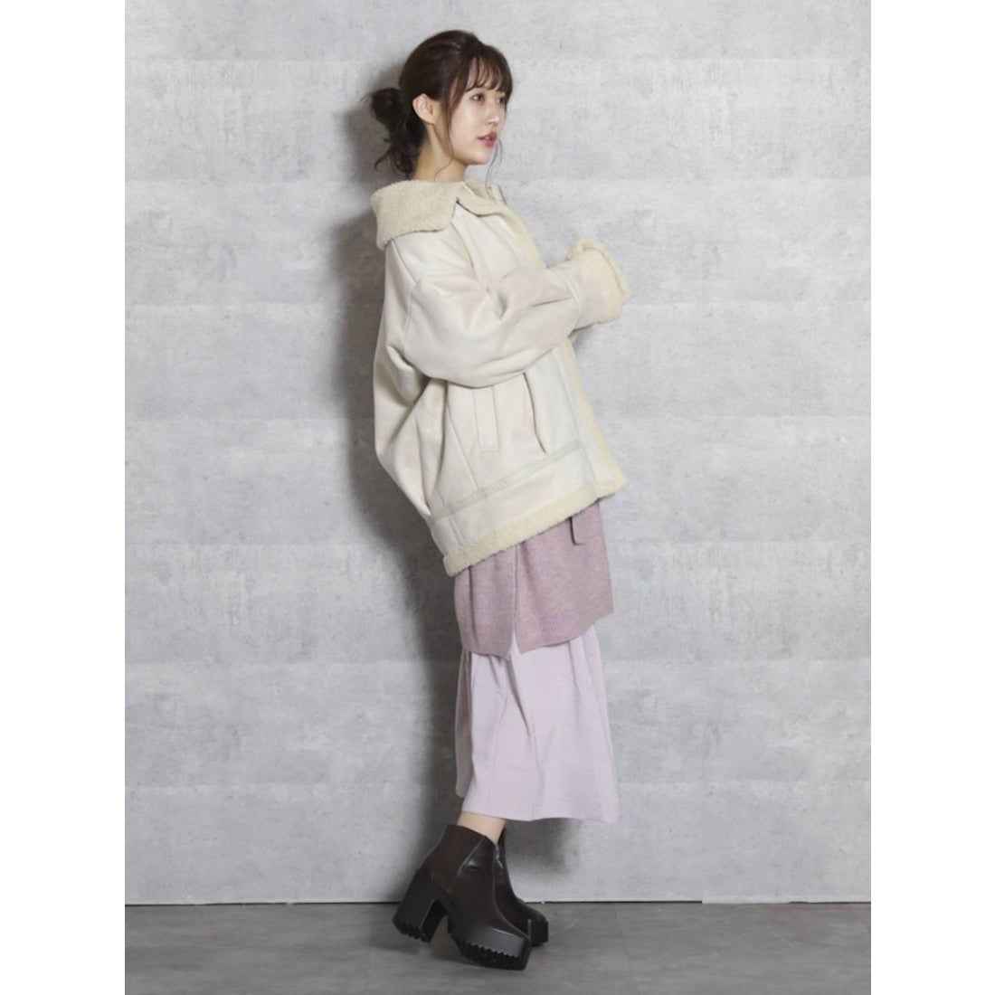 dazzlin ボアフェミニンブルゾン（モカ） -ファッション通販 FASHION 