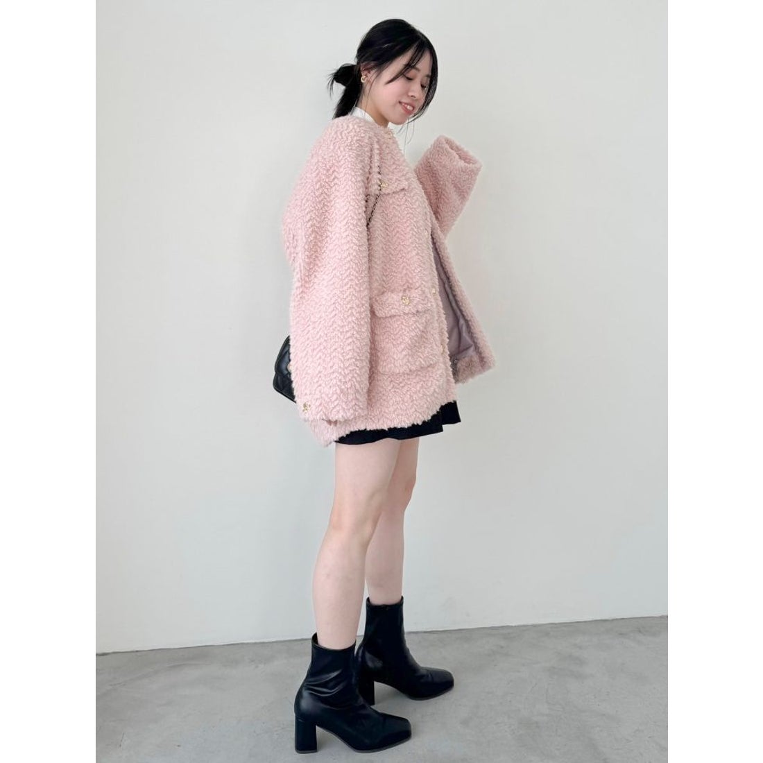 ダズリン dazzlin ボアフレンチブルゾン （ブラウン） -ファッション