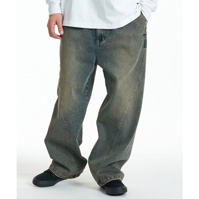 ロングパンツ メンズ バギーパンツ スーパーワイドシルエット ストレッチ DPT264036 （LBB）