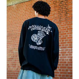 長袖 Tシャツ ロンT メンズ バックプリント 26 （BLK）