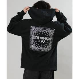 ジップアップ パーカー フーディー メンズ バックプリント 26 （BKW）