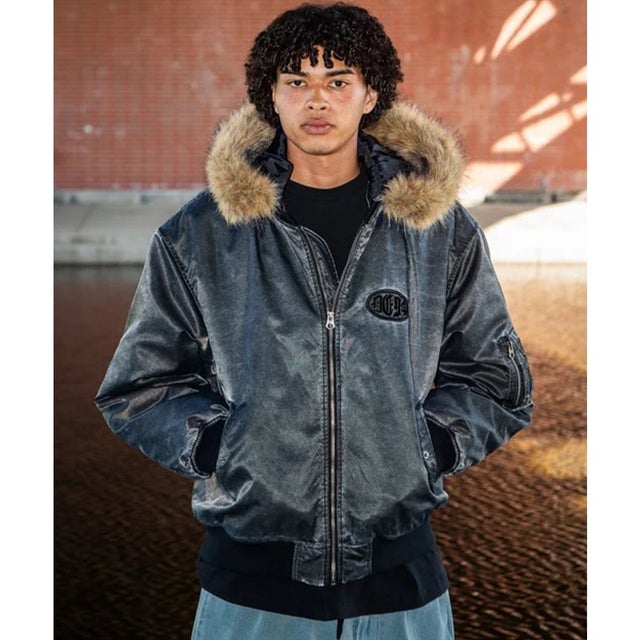 ジャケット メンズ MA-1 26 FUR HOOD （BLK）