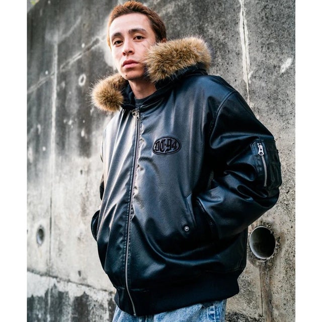 ジャケット メンズ MA-1 26 FUR HOOD （BKL）