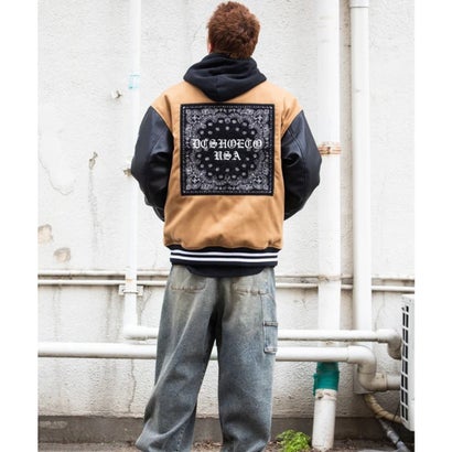 ディーシー DC スタジャン メンズ バックプリント 26 VARSITY JACKET （BLK）｜詳細画像