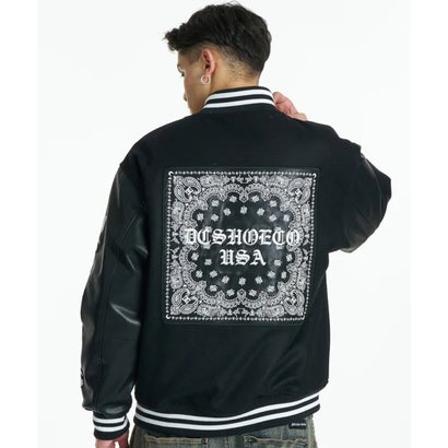 ディーシー DC スタジャン メンズ バックプリント 26 VARSITY JACKET （BLK）｜詳細画像