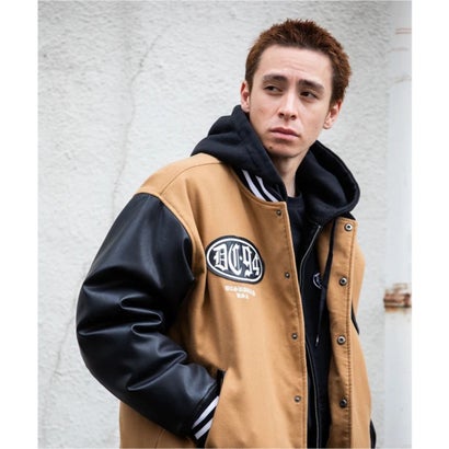 ディーシー DC スタジャン メンズ バックプリント 26 VARSITY JACKET （BEG）｜詳細画像