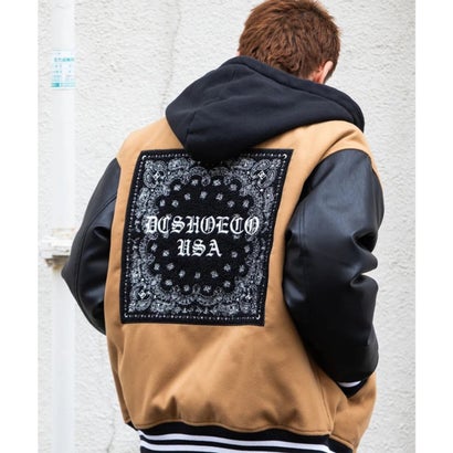 ディーシー DC スタジャン メンズ バックプリント 26 VARSITY JACKET （BEG）｜詳細画像