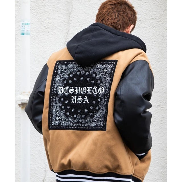 スタジャン メンズ バックプリント 26 VARSITY JACKET （BEG）