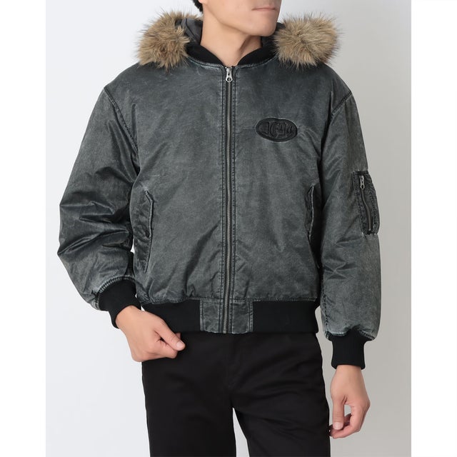 メンズ アウトドアカジュアル ジャケット 26 FUR HOOD FLIGHT JACKET DJK264024 （BLK）