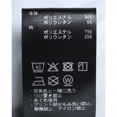防風裏起毛プリント長袖ポロシャツ｜詳細画像