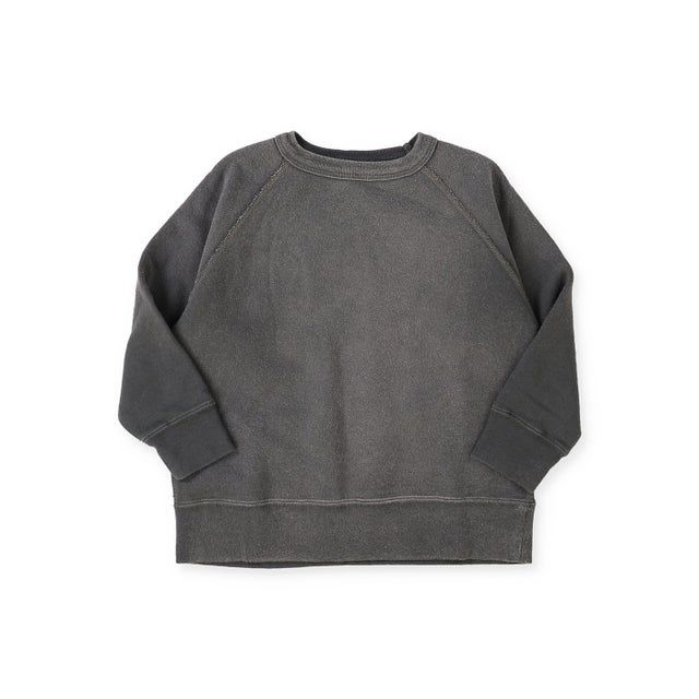 Vintage Fleece Patch Sweat Shirt （CHARCOAL GRAY）
