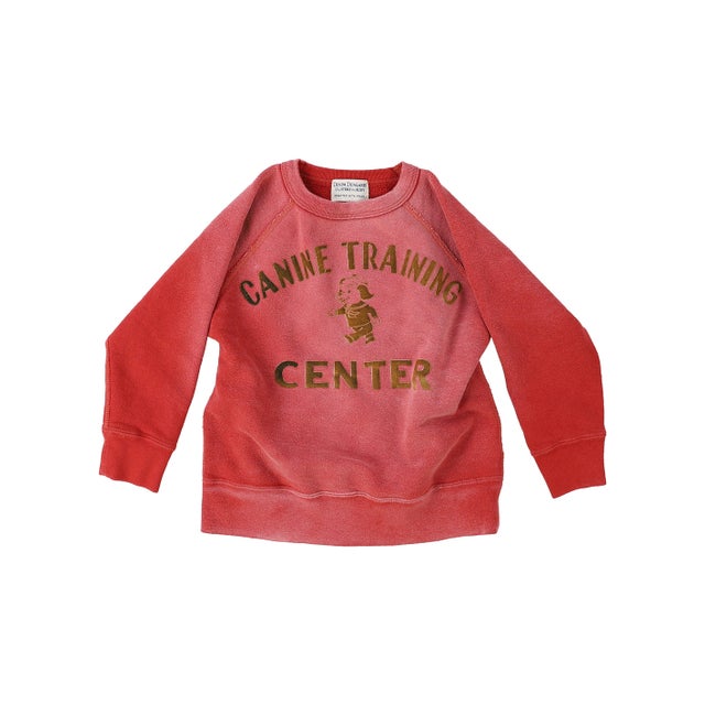 Vintage Pile CENTER Sweatshirt （DARK RED）