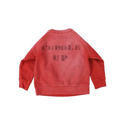 デニムダンガリー DENIM DUNGAREE Vintage Pile CENTER Sweatshirt （DARK RED）｜詳細画像