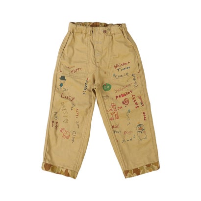 Back Satin Camouflage Reversible Pants （MUSTARD）｜詳細画像
