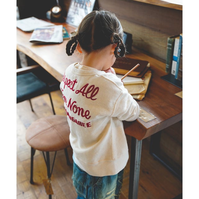 Vintage Pile RESPECT Sweatshirt （WHITE）