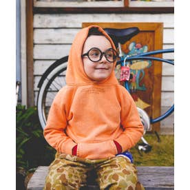 Vintage Pile Simple Hoodie （ORANGE）