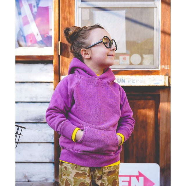 Vintage Pile Simple Hoodie （DARK PINK）