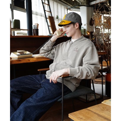 Brushed Fleece PENNIE Jacket(MENS) （GRAY）｜詳細画像