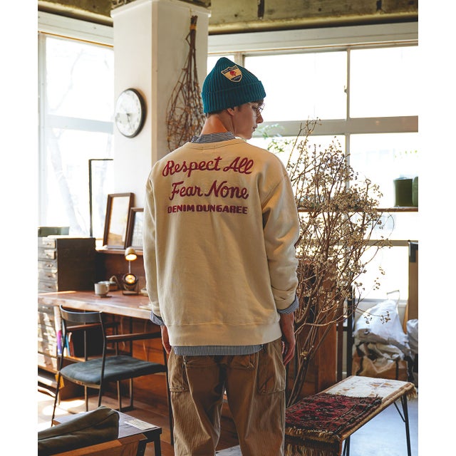 Vintage Pile RESPECT Sweatshirt(MENS) （WHITE）
